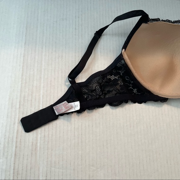 Victoria’s Secret Bra Angels IPEX Black Lace Demi Bra Sz 38D GUC - Picture 10 of 13